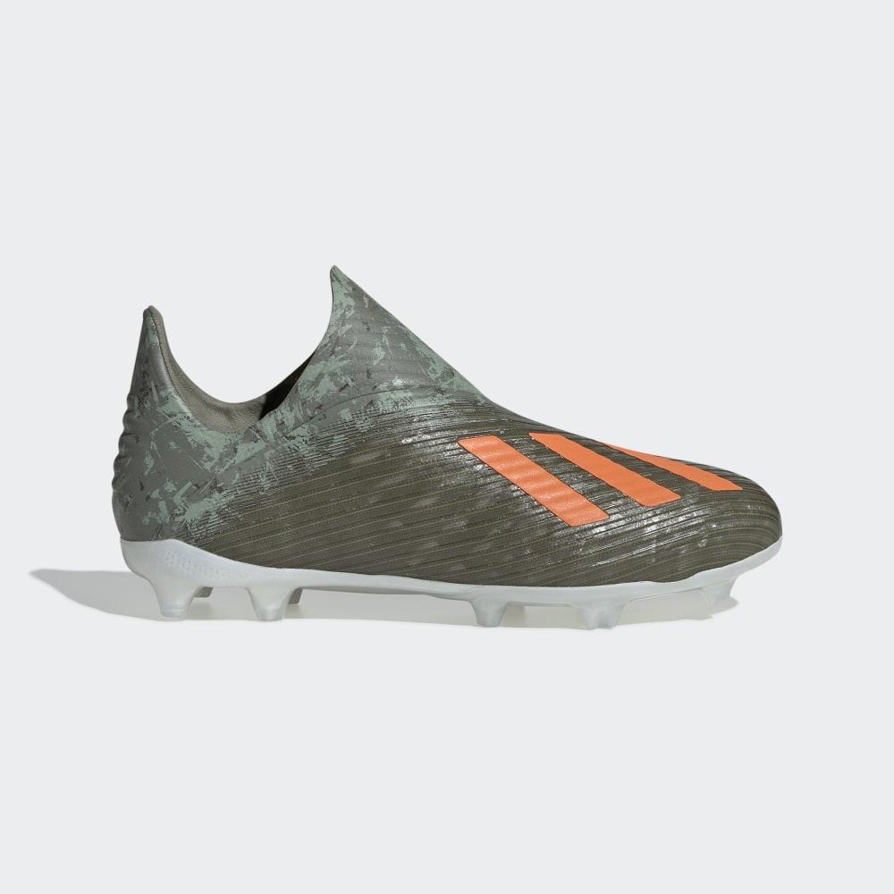 Ghete Fotbal Adidas X 19+ Firm Ground Barbati Romania - Verzi/Portocalii/Albi EF8744
